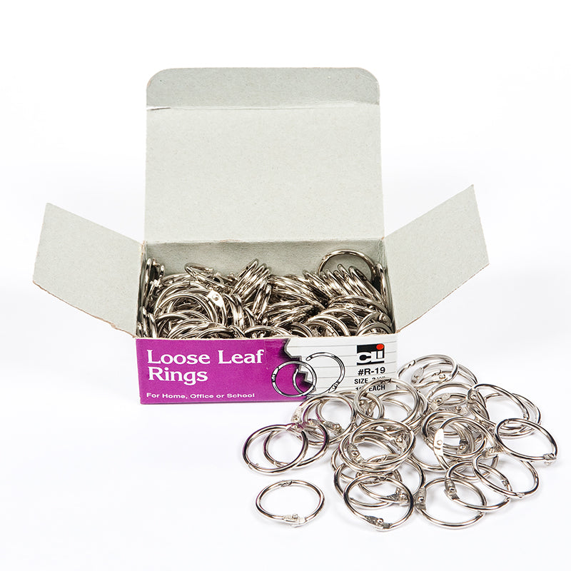 LOOSE LEAF RINGS 3/4IN 100/BX