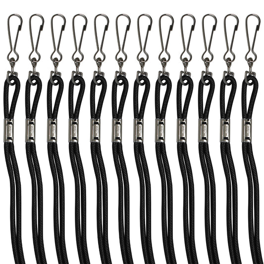 LANYARDS BLACK 12/PK