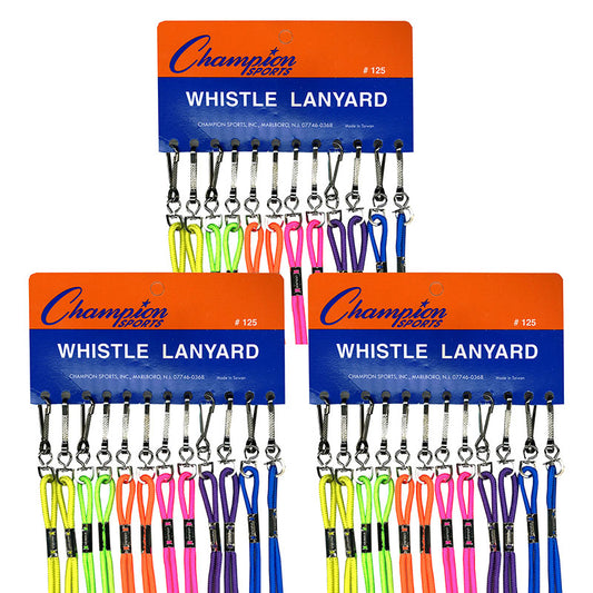 (3 DZ) LANYARD NYLON 6 ASST NEON