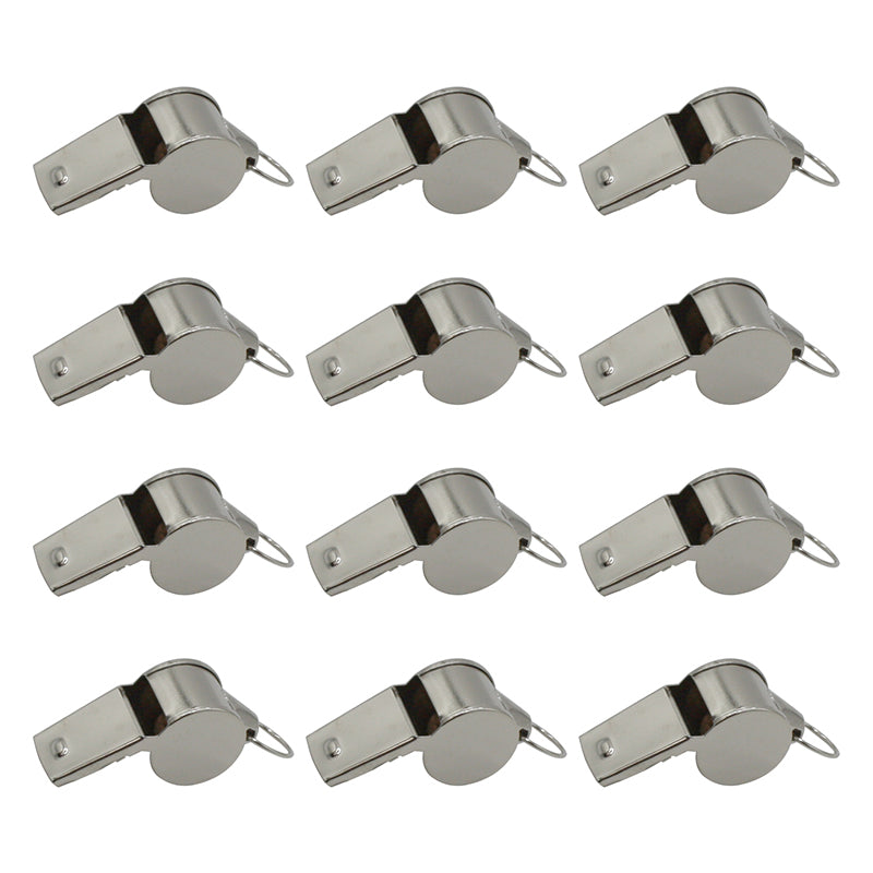 METAL WHISTLE SET OF 12