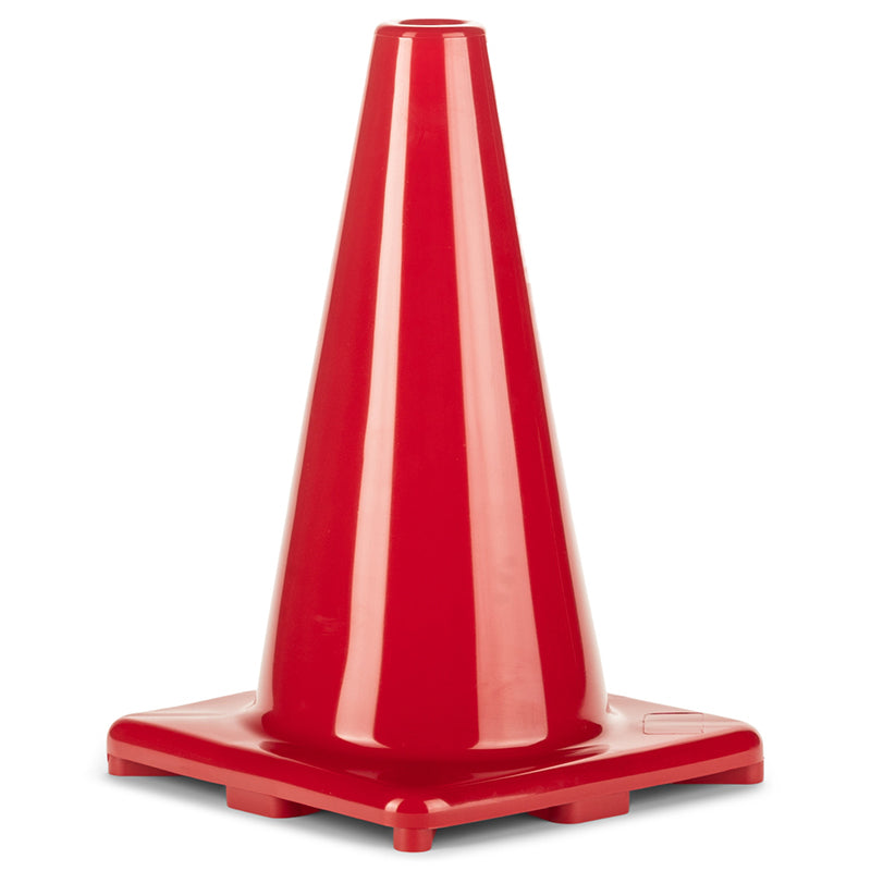 FLEXIBLE VINYL CONE 12IN RED