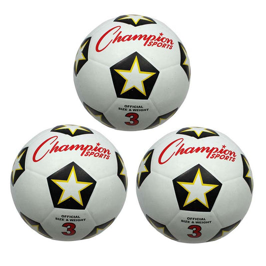 (3 EA) CHAMPION SOCCER BALL NO 3