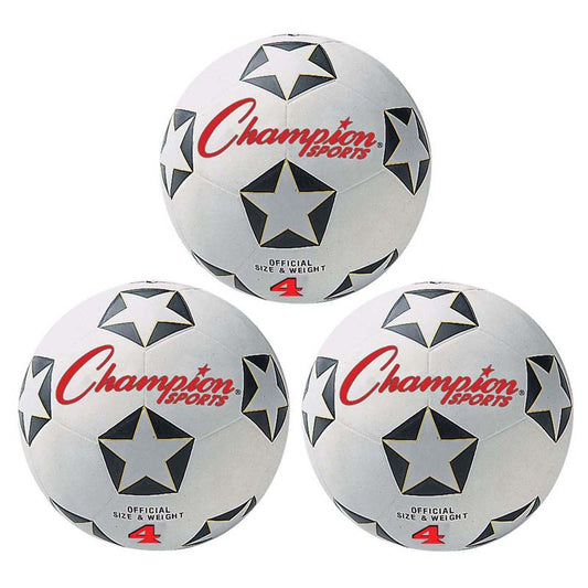 (3 EA) CHAMPION SOCCER BALL NO 4