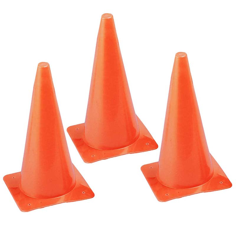 (3 EA) SAFETY CONE 15IN HIGH