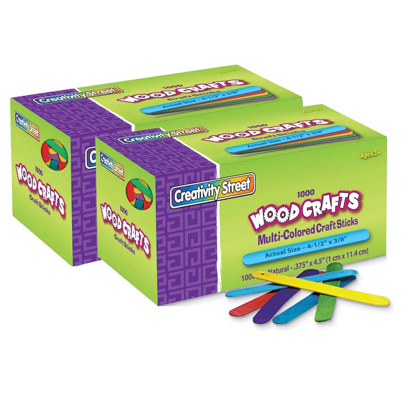 (2 PK) CRAFT STICKS 4 1/2X3/8 1000