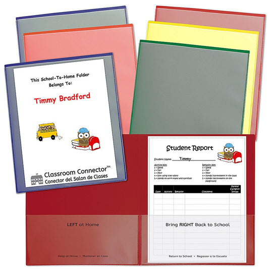 ASST 6PK SCHOOL TO HOME FOLDERS