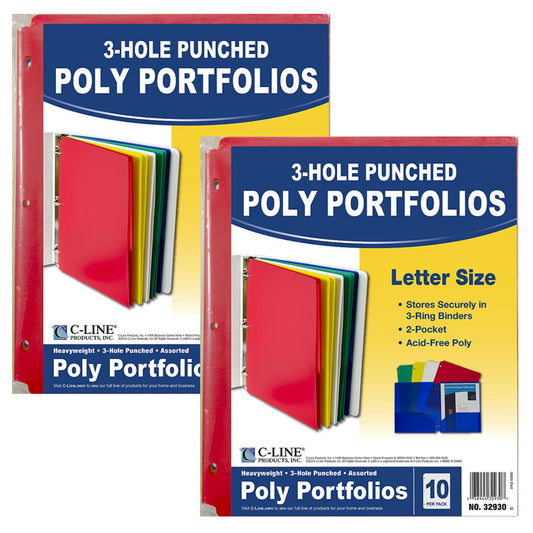 (2 PK) 2 POCKET POLY PORTFOLIOS 10