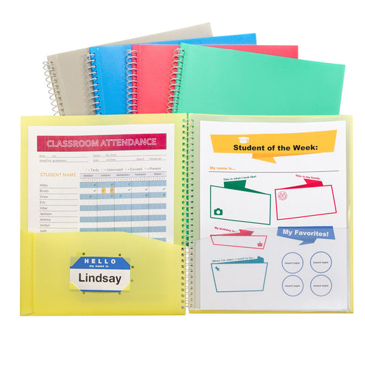 C-LINE 8 POCKET SPIRAL BOUND POLY