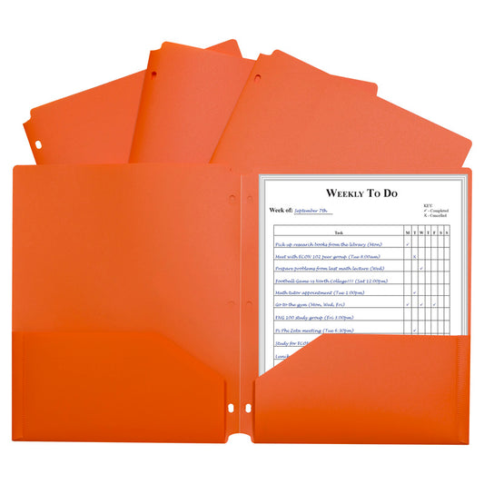 2 POCKET POLY PORTFOLIO ORANGE