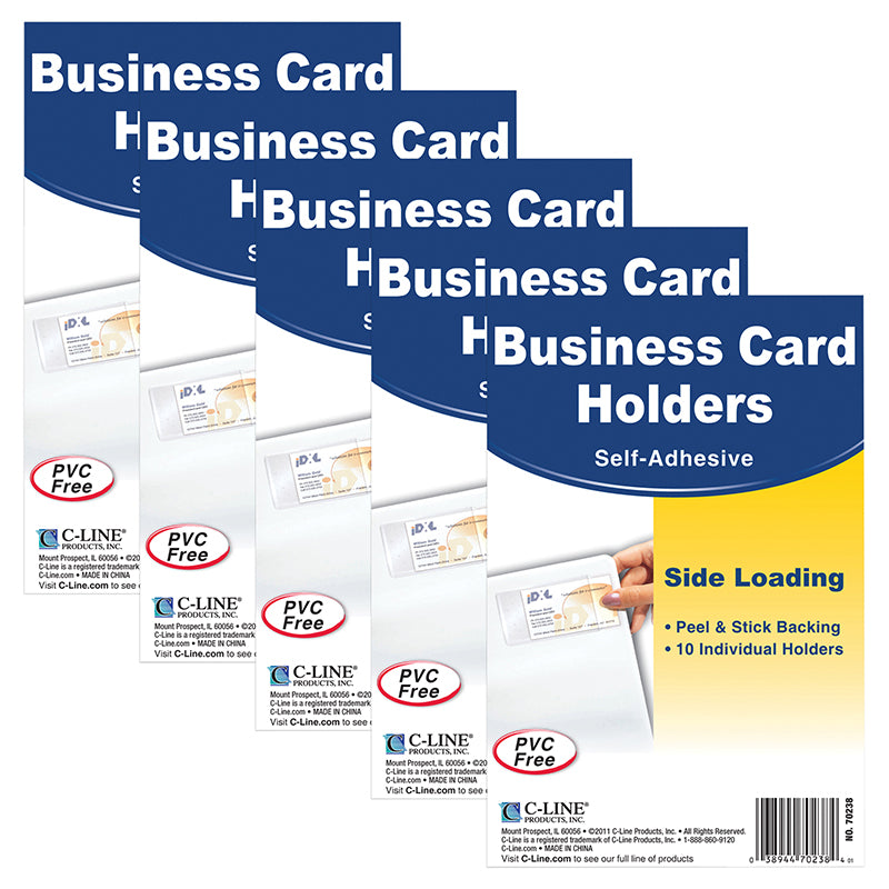 (5 PK) BUSINESS CARD HOLDER SIDE