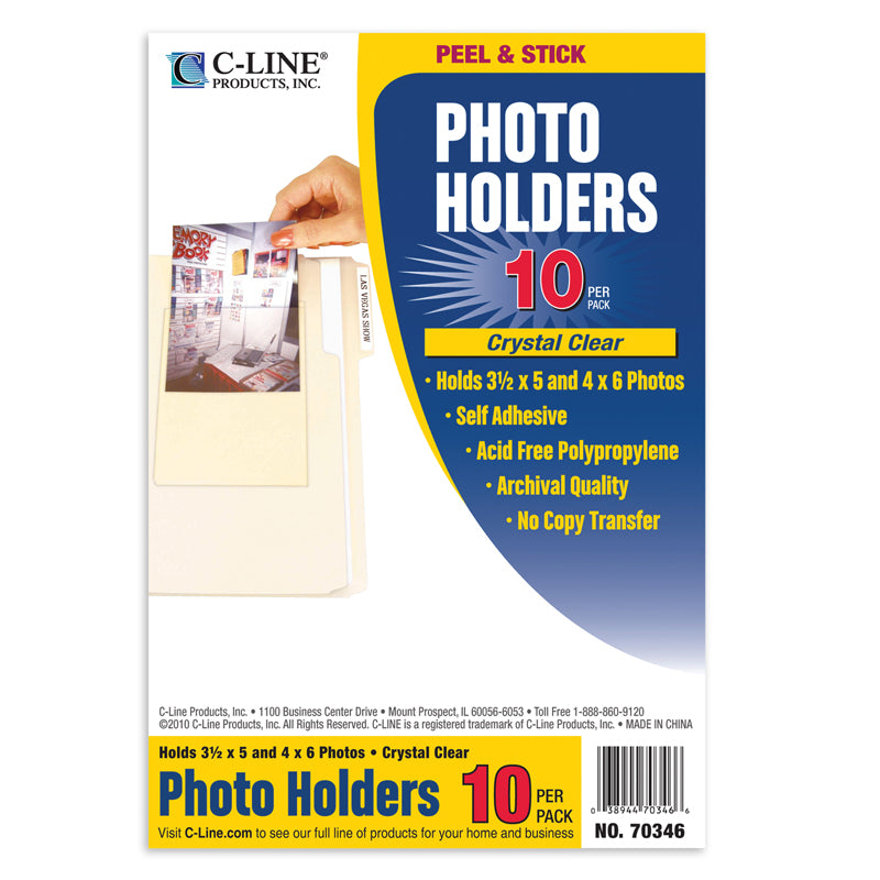 PEEL & STICK PHOTO HOLDERS CLEAR