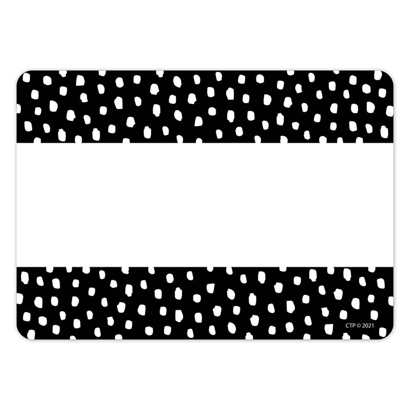 MESSY DOTS ON BLACK LABELS