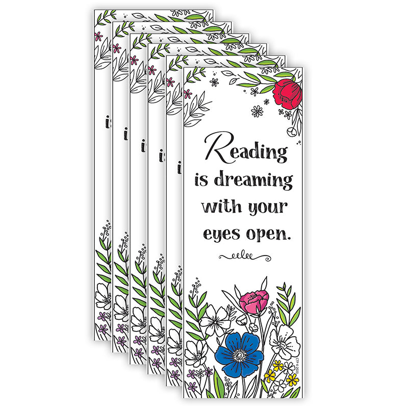 (6 PK) BRIGHT BLOOMS BOOKMARK