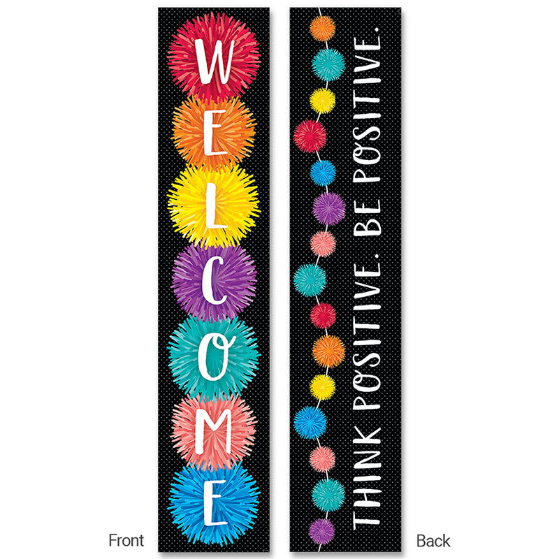 POM POMS DOUBLE-SIDED BANNER