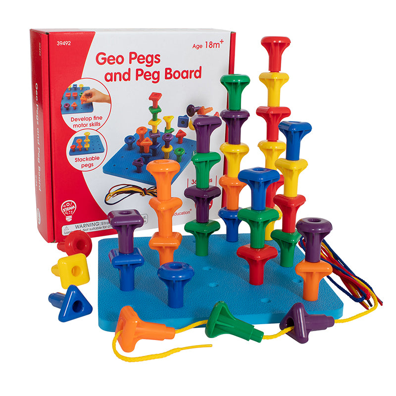 STACKING SHAPE PEGS & PEGBOARD SET