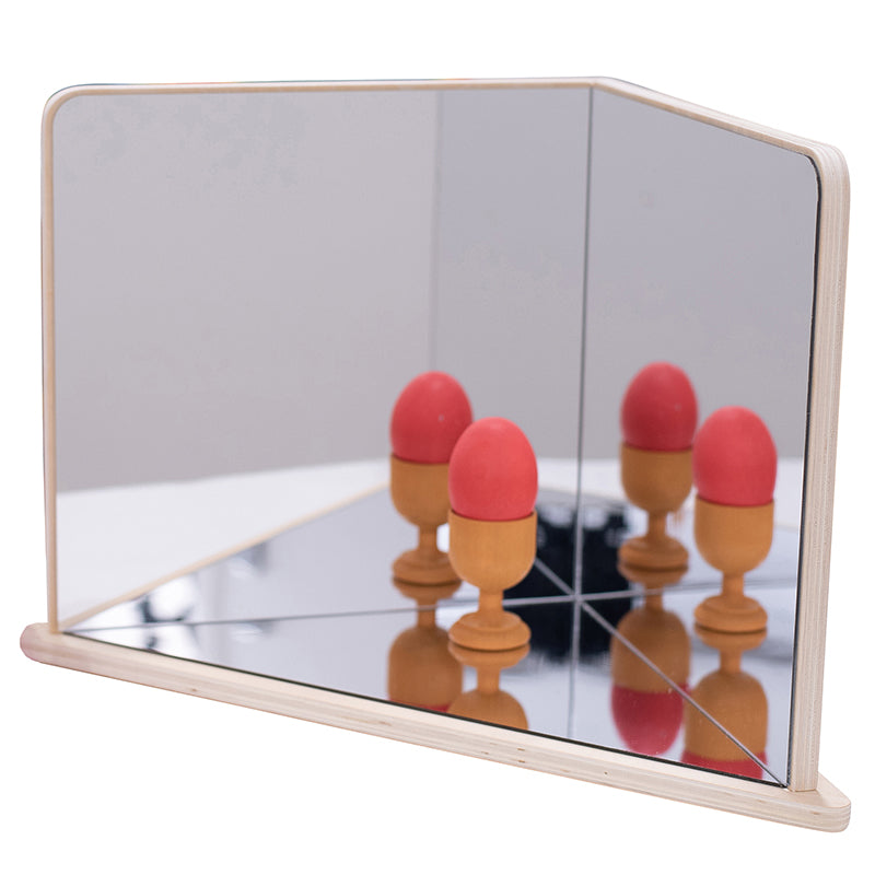 WOODEN 4-WAY MIRROR