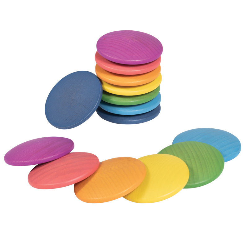 RAINBOW WOODEN DISCS