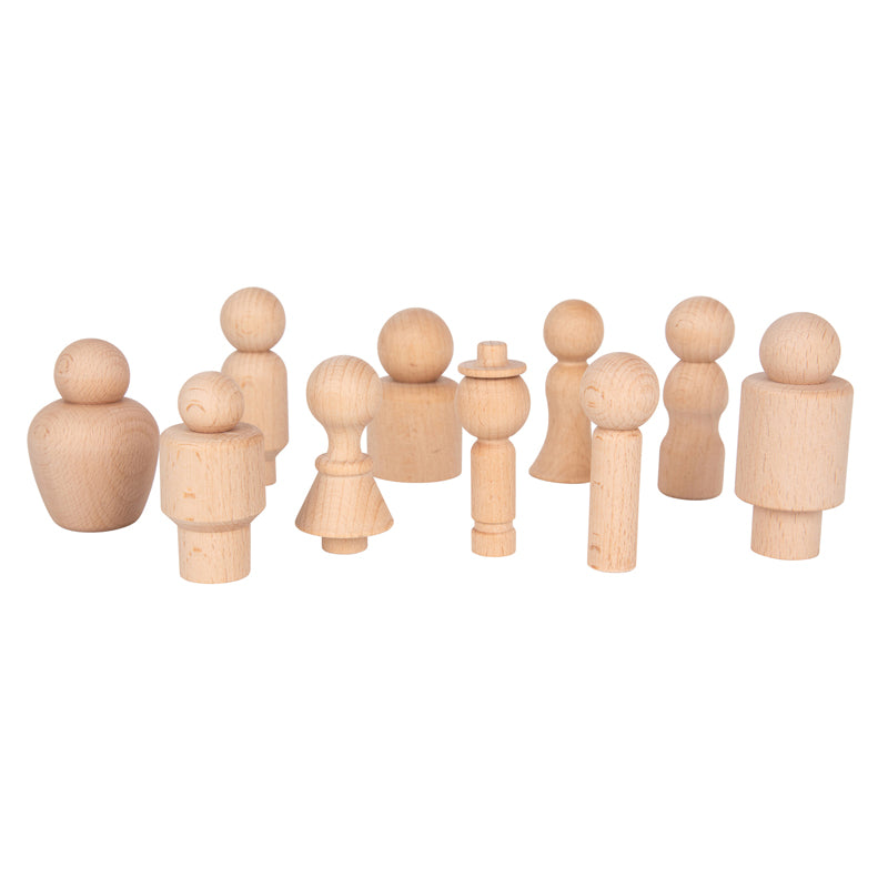 WOODEN COMMUNITY FIGURES SET OF 10