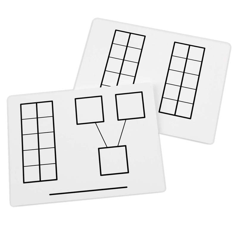 (2 PK) WRITE & WIPE TEN FRAME MATS