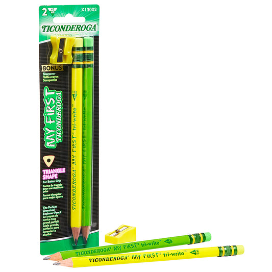 NEON TICONDEROGA PENCIL 2 CT W/