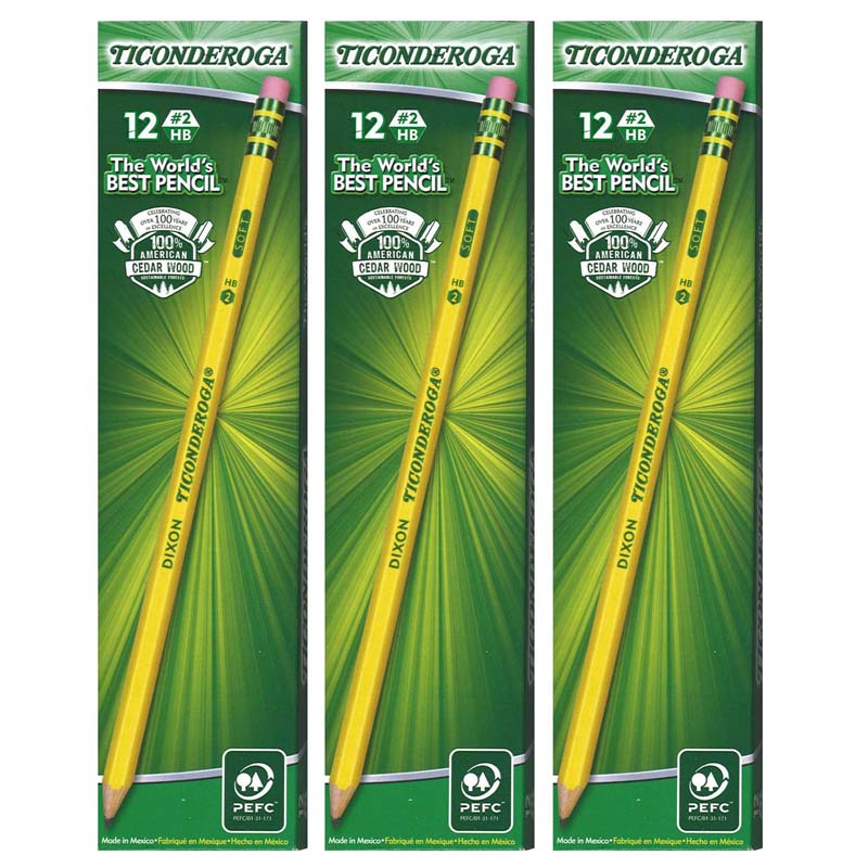 (3 DZ) DIXON TICONDEROGA NO 2