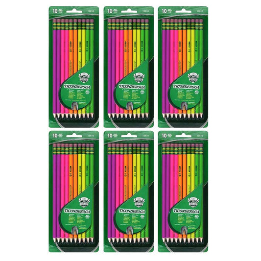 (6 PK) TICONDEROGA NEON WOOD PENCIL