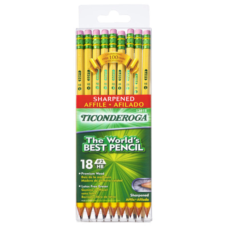 PENCILS SOFT YELLOW PRESHARP 18PK