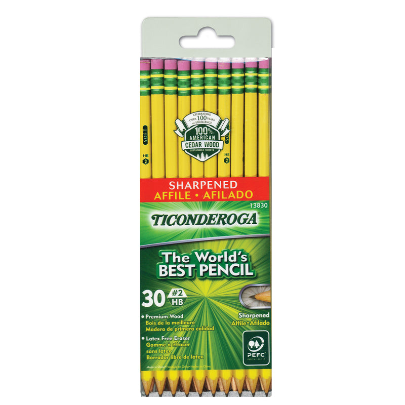 30PK TICONDEROGA NO 2 PRE SHARPENED