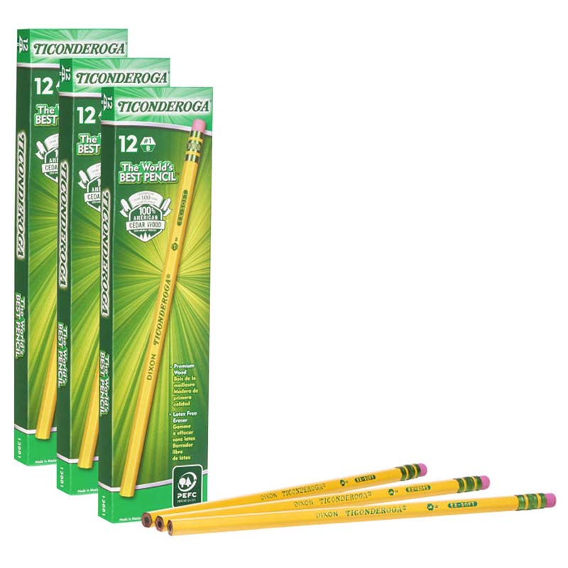 (3 BX) ORIGINAL TICON PENCILS NO 1