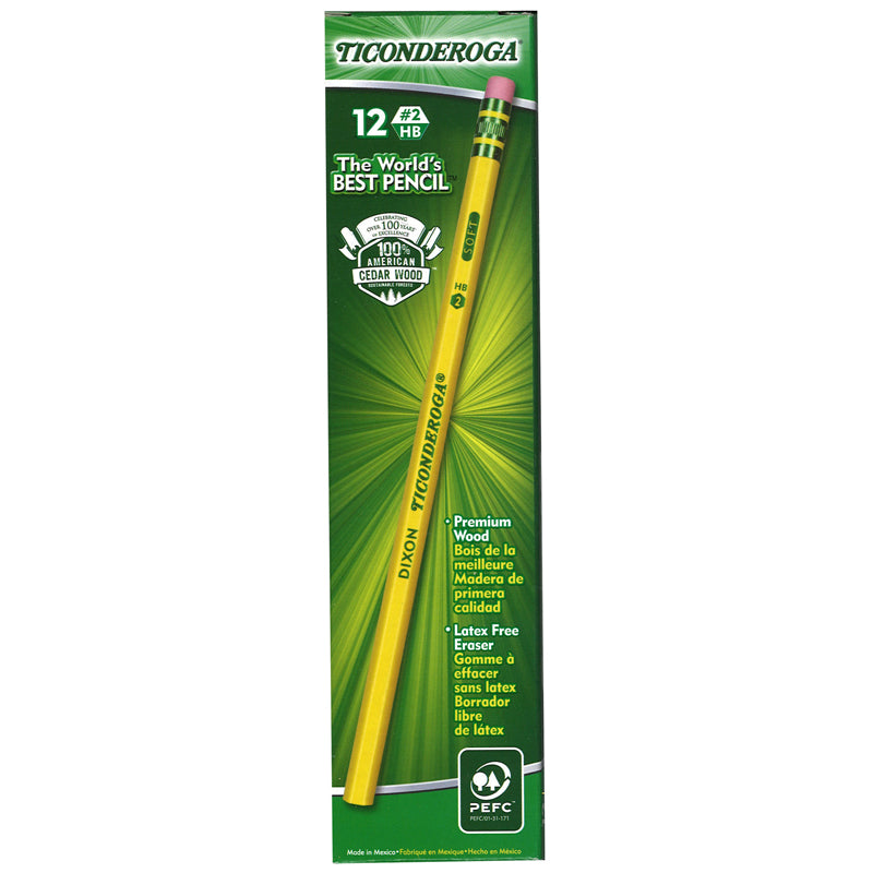 TICONDEROGA PENCIL NO 2 SOFT 1DZ