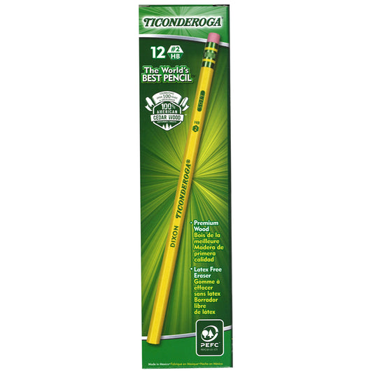 TICONDEROGA PENCIL NO 2 SOFT 1DZ