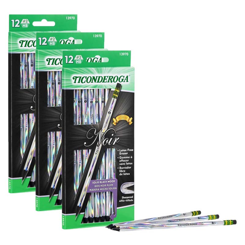 (3 PK) NOIR PENCILS NO 2 SOFT PACK