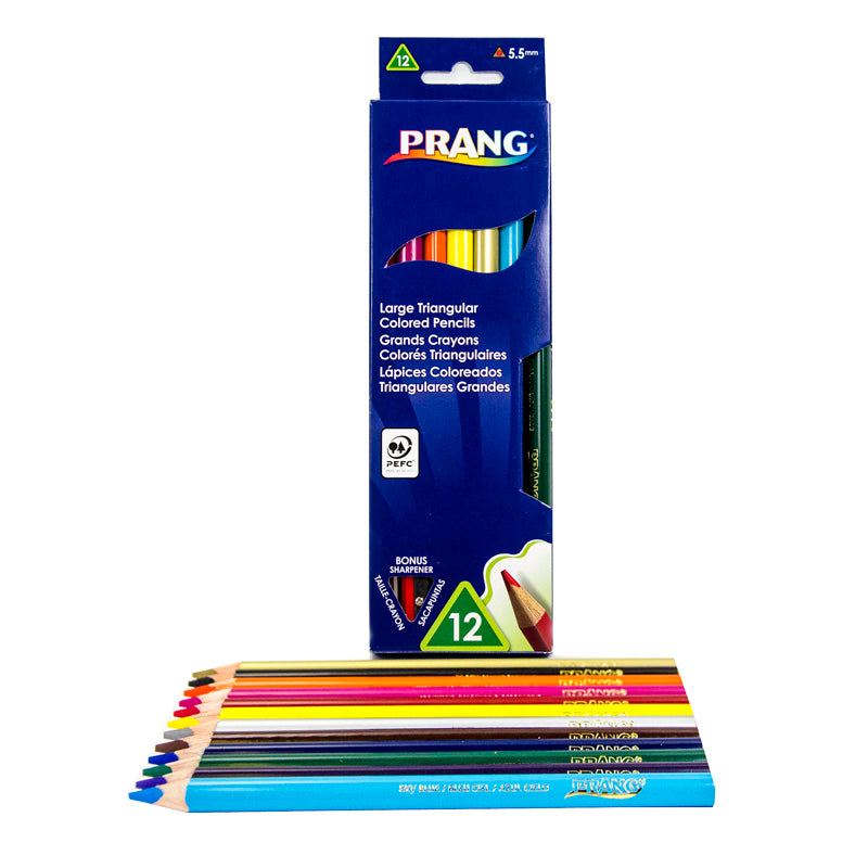 PRANG LG TRIANGULAR COLORED PENCILS