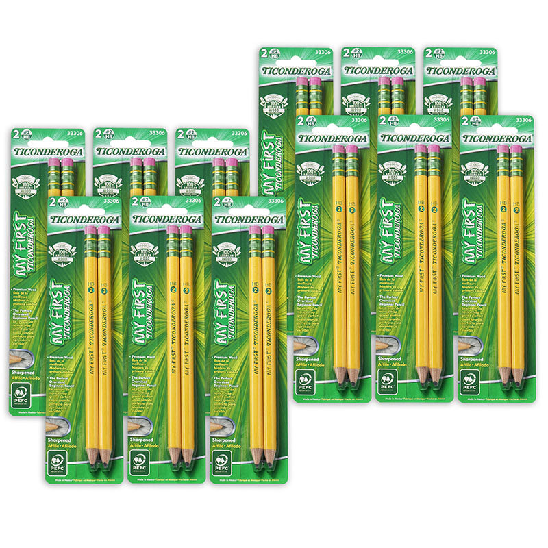 (12 PK) TICONDEROGA 1ST PENCIL 2PK