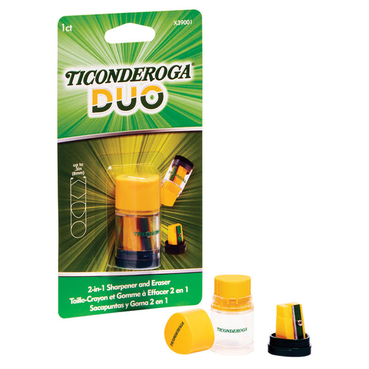 TICONDEROGA DUO SHARPENER/ERASER