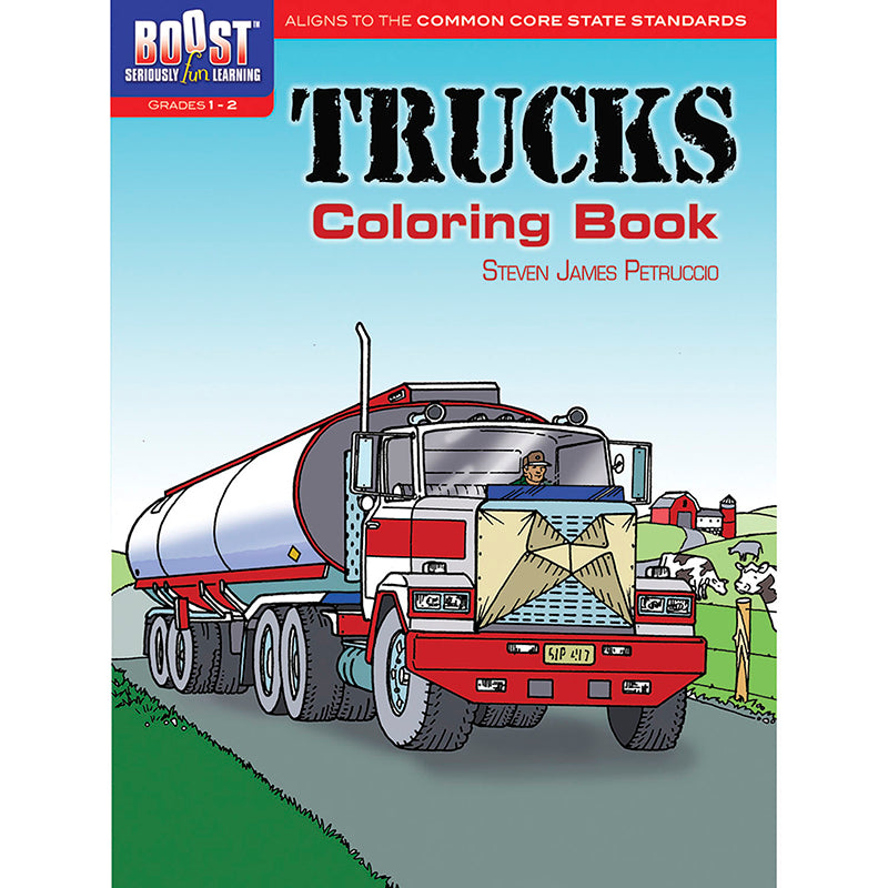 BOOST TRUCKS COLORING BOOK GR 1-2