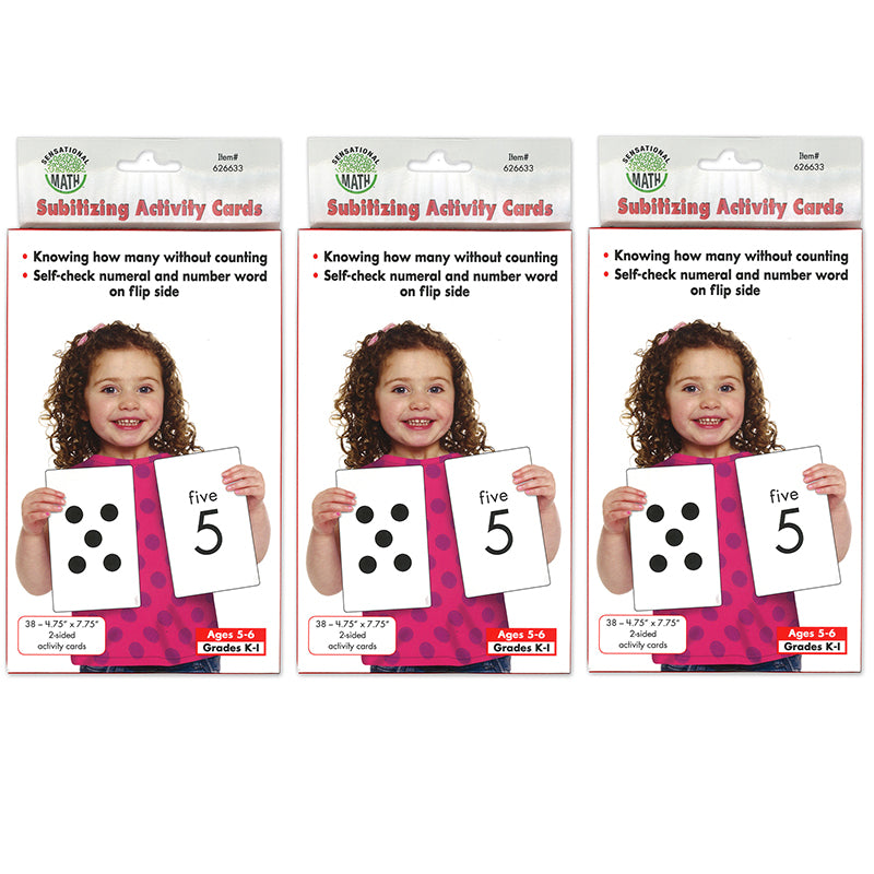 (3 PK) SUBITIZ ACTIVTY CARDS GR K-1