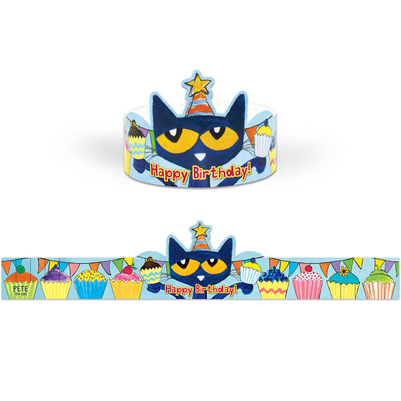 PETE THE CAT HAPPY BIRTHDAY CROWNS