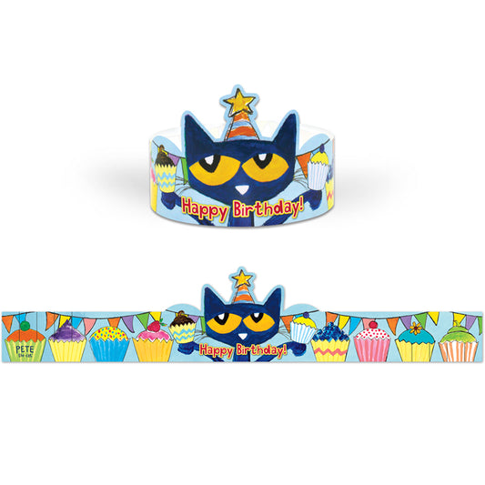 PETE THE CAT HAPPY BIRTHDAY CROWNS