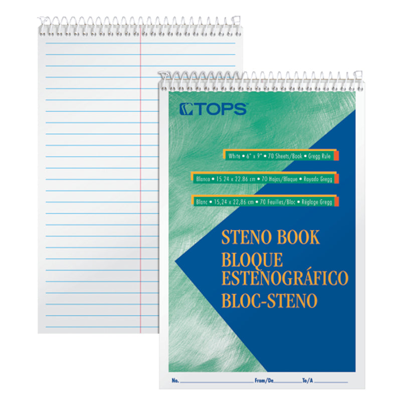 WHITE STENO NOTEBOOK 80 SHTS