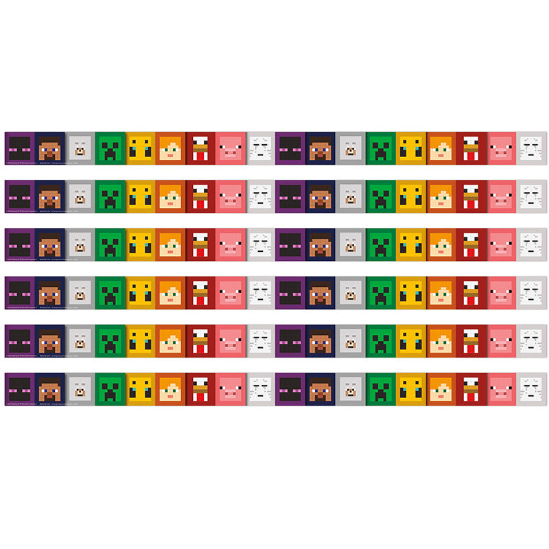 (6 PK) MINECRAFT CHARACTR DECO TRIM