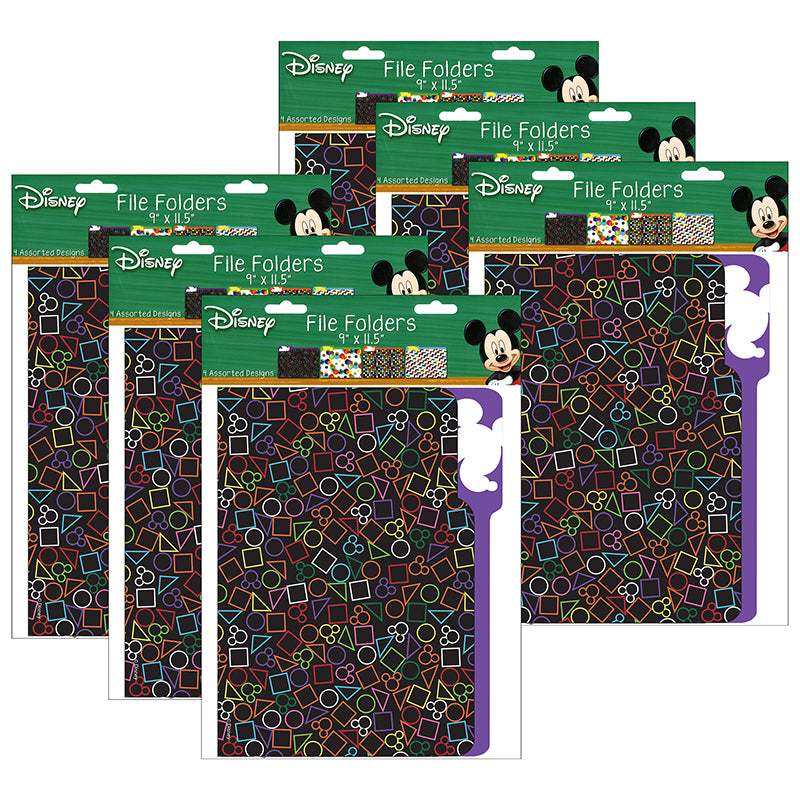(6 PK) GEO MICKEY FILE FOLDERS