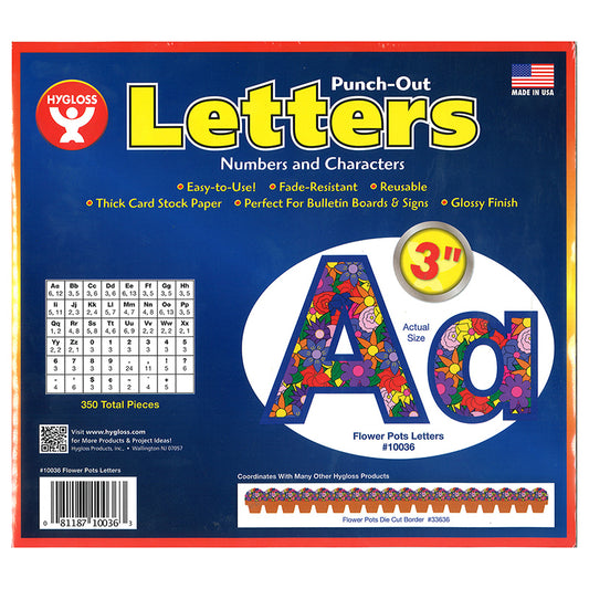 FLOWER POTS PUNCH-OUT LETTERS