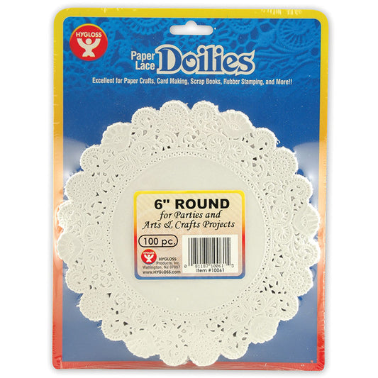 DOILIES 6 WHITE ROUND 100/PK