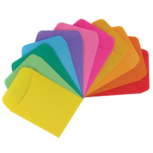 LIBRARY POCKETS 300CT ASST COLORS