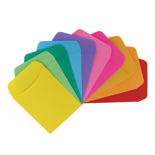 LIBRARY POCKETS 30CT ASST COLORS