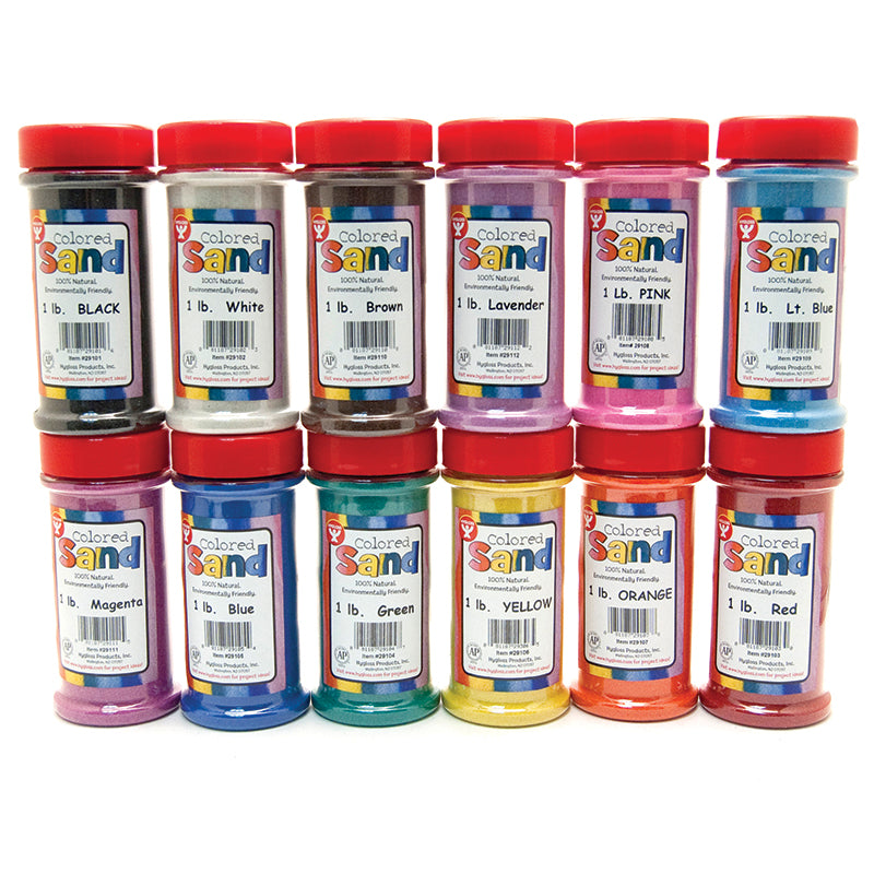 BUCKET O SAND 12 ASSTD COLORS 1 LB