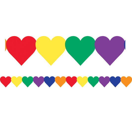 MULTI COLOR HEARTS BORDER