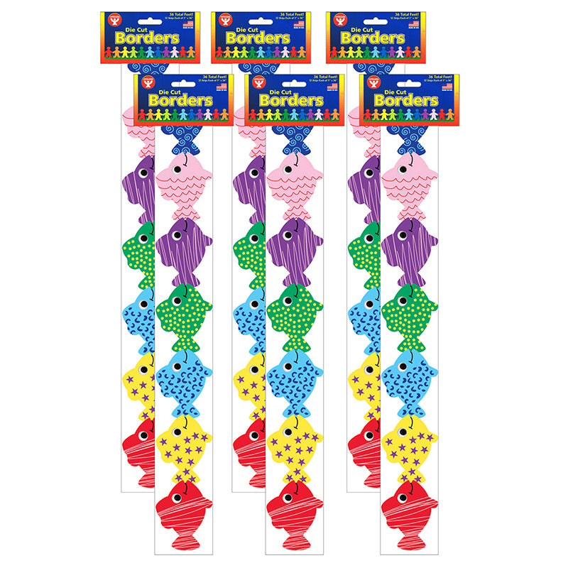 (6 PK) ASSORTED FISH BORDER