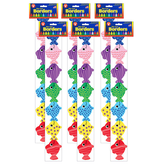 (6 PK) ASSORTED FISH BORDER